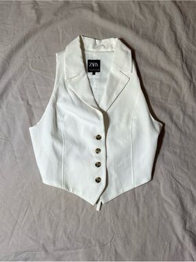 Zara Cream Tailored Women's Vest